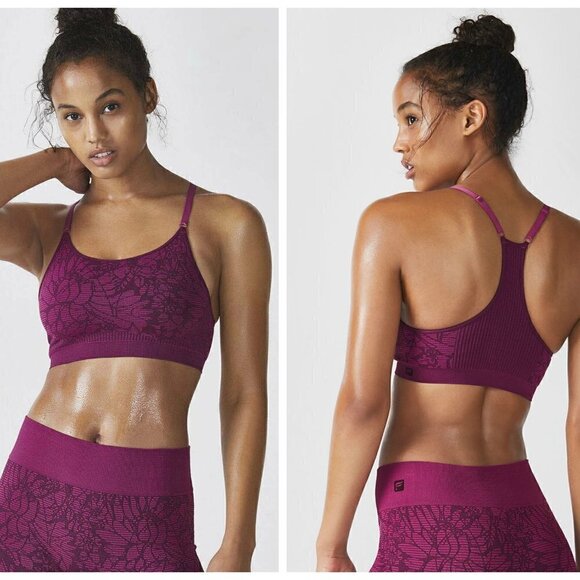 Fabletics Samana Seamless Sports Bra Jacquard - Picture 1 of 7